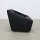 Postmodern Lounge Chair in Leather on wheels by COR