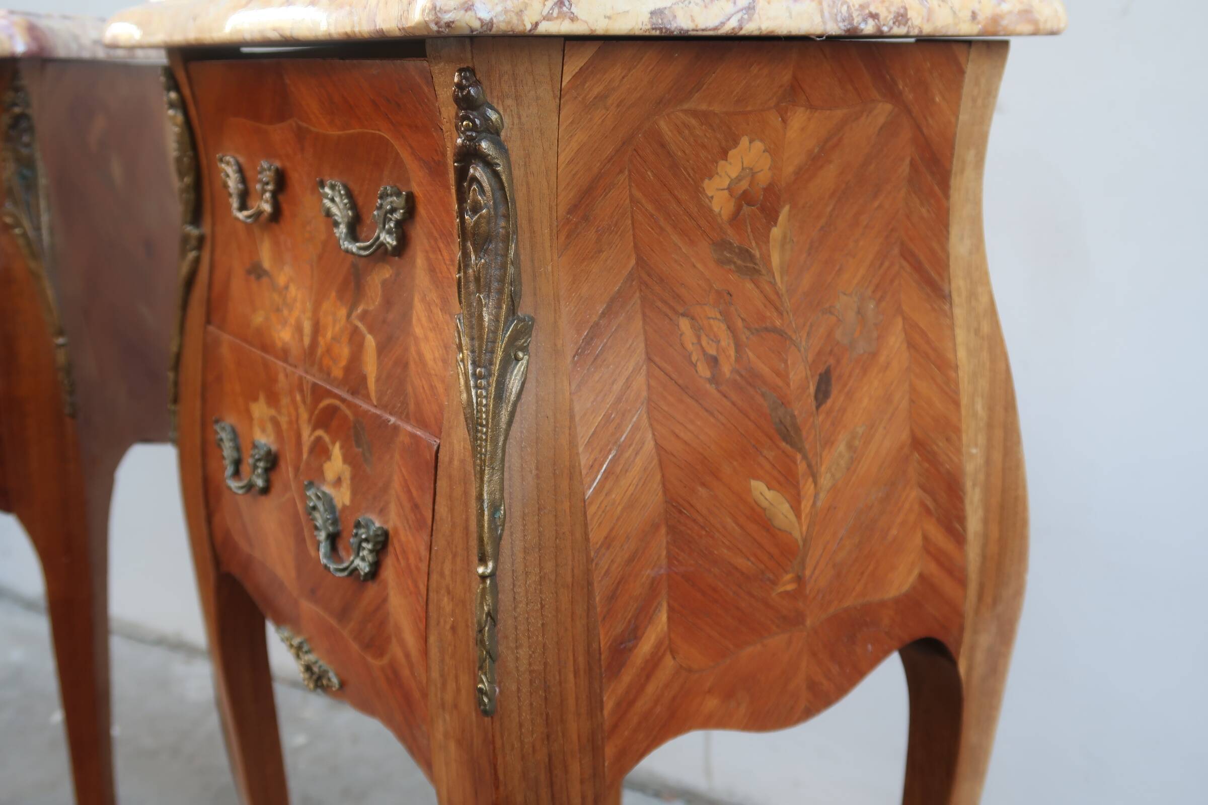 Pair of Louis XV style bedside tables