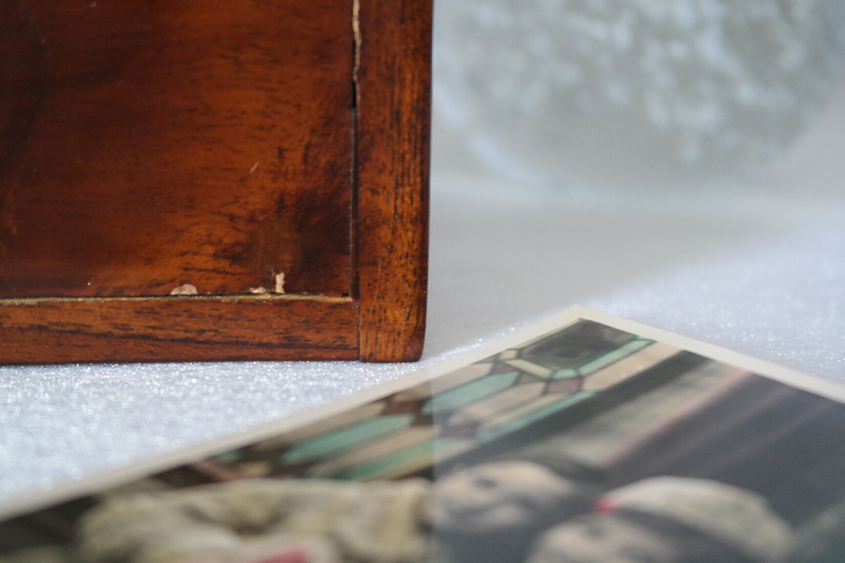 Vintage mail holder in cherry wood