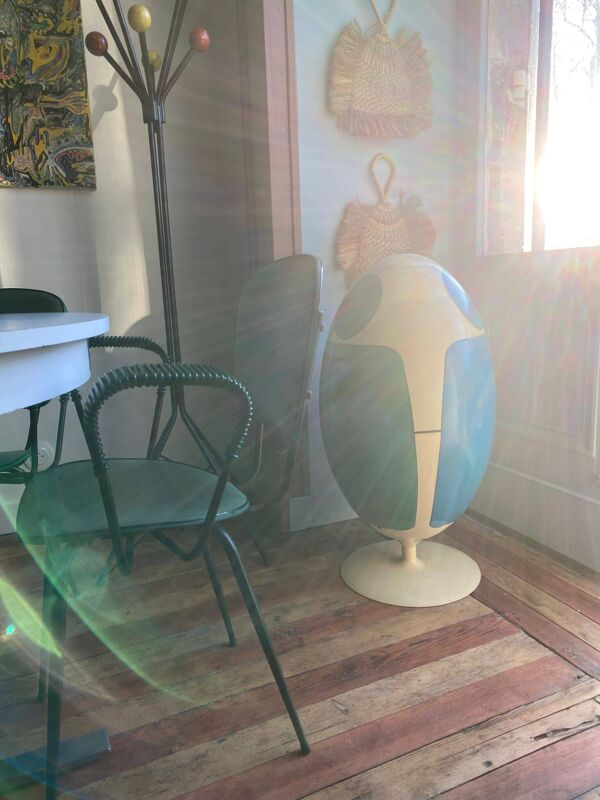 4 chaises vertes (Dans le gout de) jacques Hitier