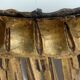 Large midcentury Spanish gold gilt wood sun or sunburst mirror, 1950s