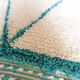 Berber carpet blessed ouarain true turquoise blue with diamonds in wool