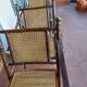 Set of 4 folding chairs old colonial style