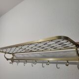 Coat rack in gold aluminum from the 50s and 60s