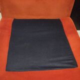 Set of three vintage armchairs. 1970s. Orange corduroy.