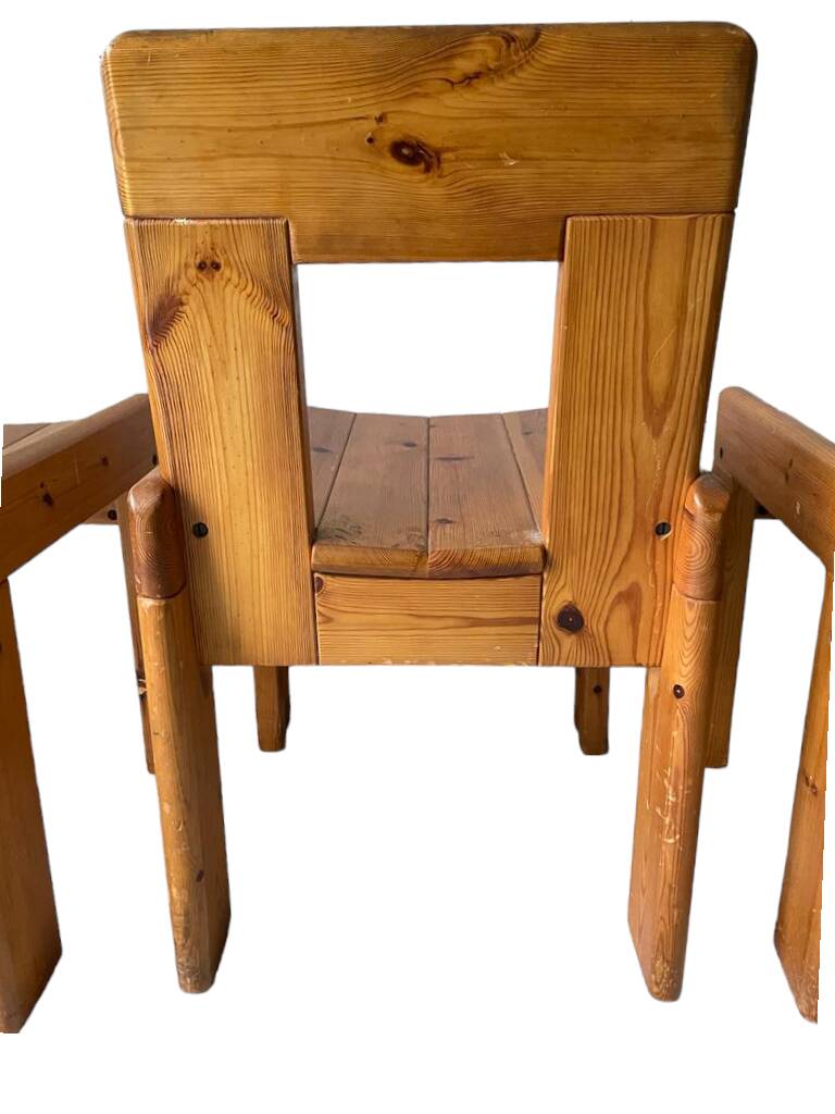 Silvio Coppola dining table with 4 dining chairs for Fratelli Montina