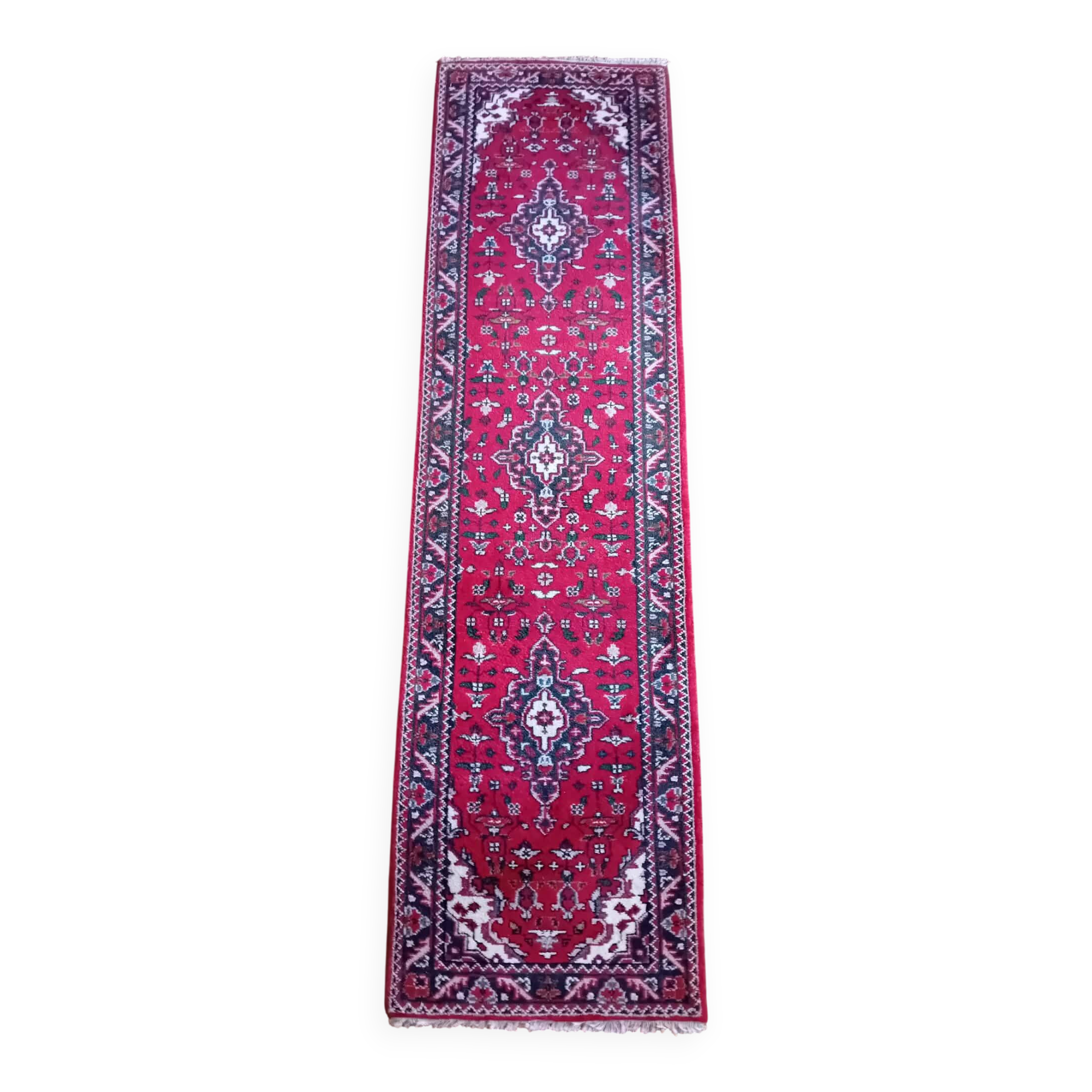 Handmade Indo-Keshan hallway rug 307x84cm