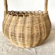 Panier vintage en rotin tressé