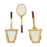 Vintage mid century wooden tennis rackets