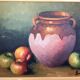 Tableau nature morte huile sur toile signée