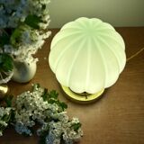 Vintage mint green opaline globe table lamp