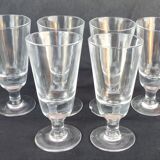 Série de 6 anciens verres de bistrot