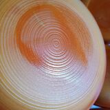 Set of 9 vintage opaline brown plates
