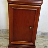 Pair of Louis Philippe style bedside tables in cherry wood.