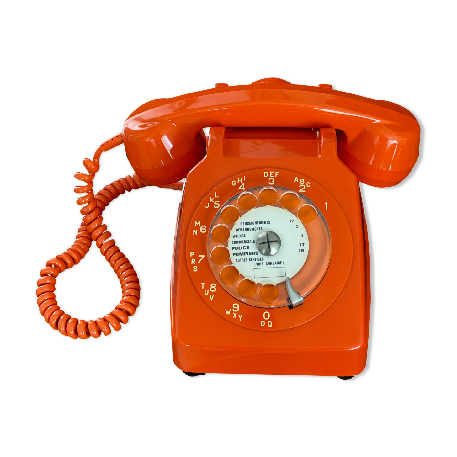 Vintage orange dial phone