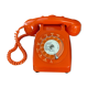 Vintage orange dial phone