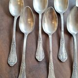 Set of silver-plated soup spoons