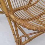 Old rattan armchair