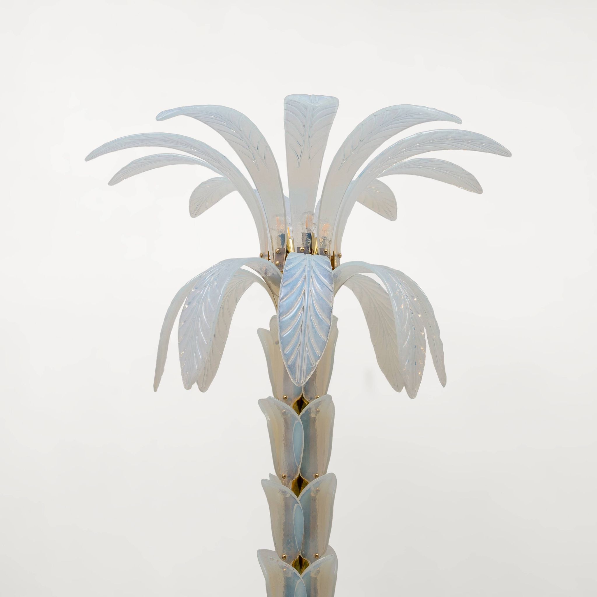 Iridescent Murano Glass Palm Tree Floor Lamp