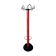 Coat rack in orange lacquered metal published by Seccose, 80s