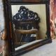 Large 19th-century lacquered wooden mirror