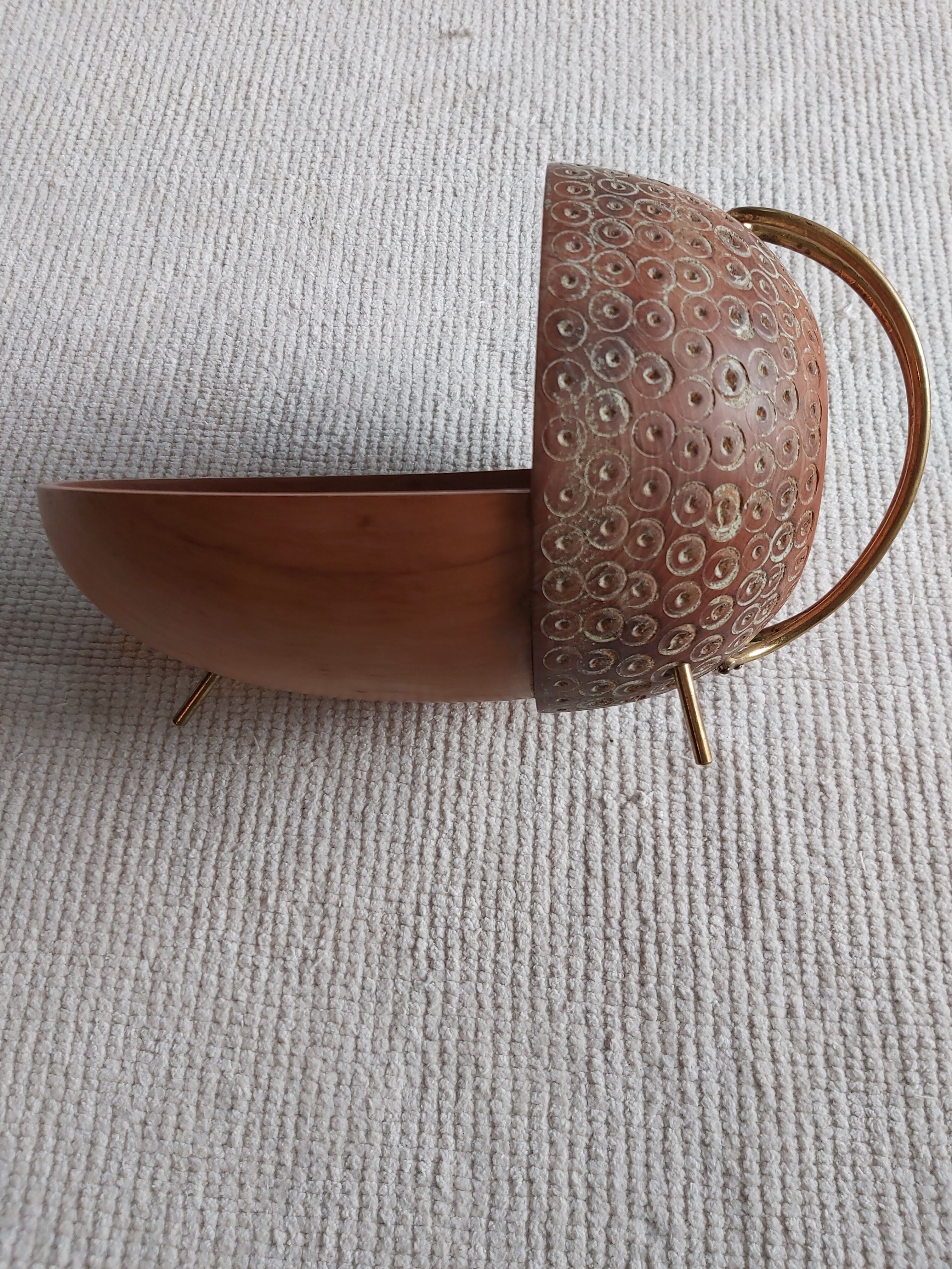 Aldo Tura 50's wooden hollow cut