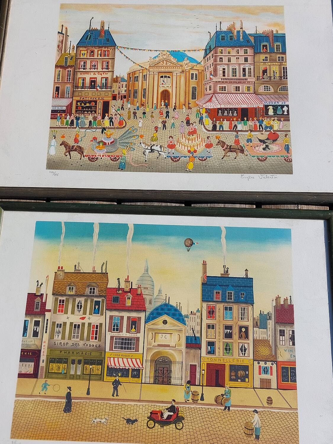 Lithographies encadrées de Paris