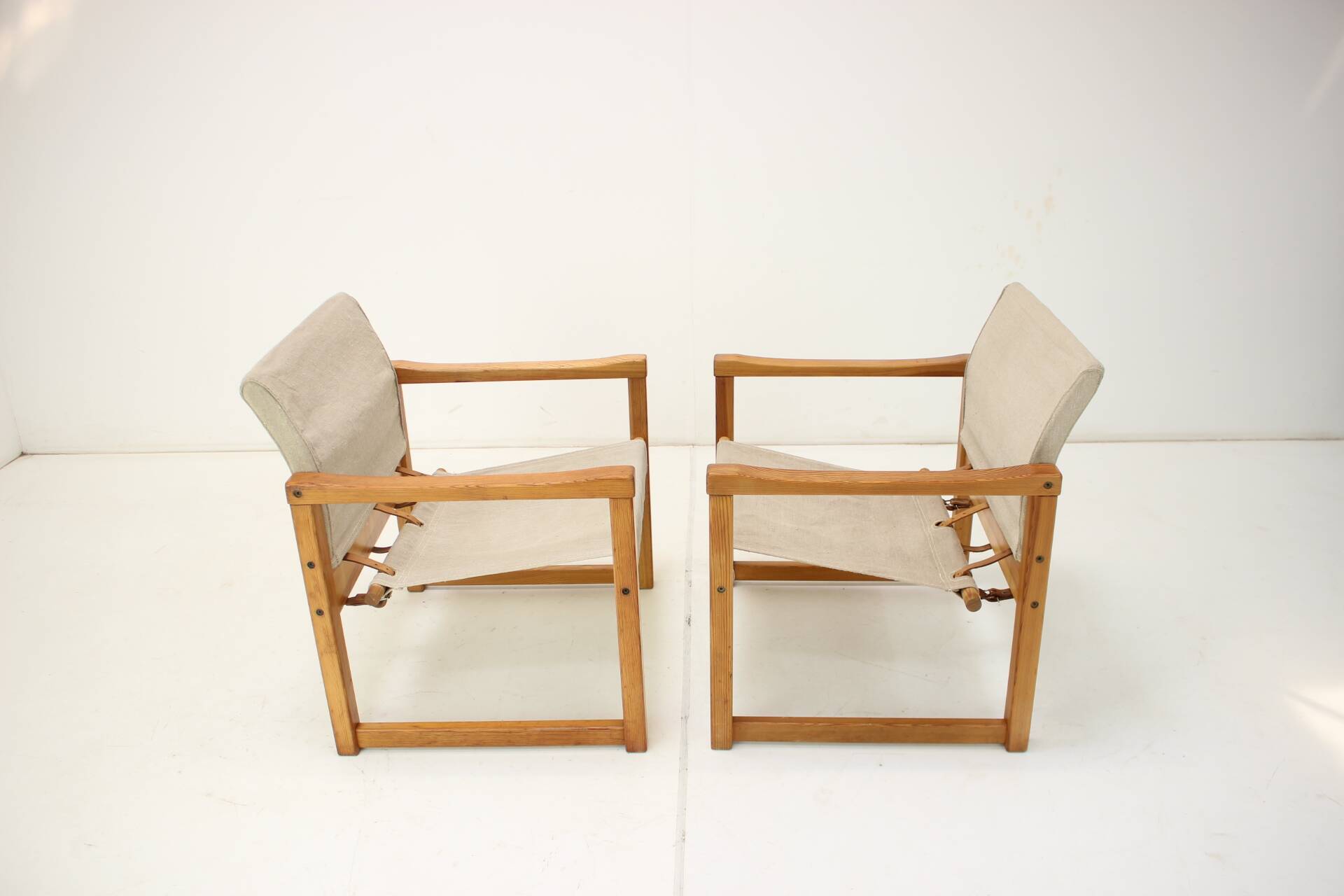 Set of Two Scandinavian Safari Armchairs by Karin Mobring, 1980s