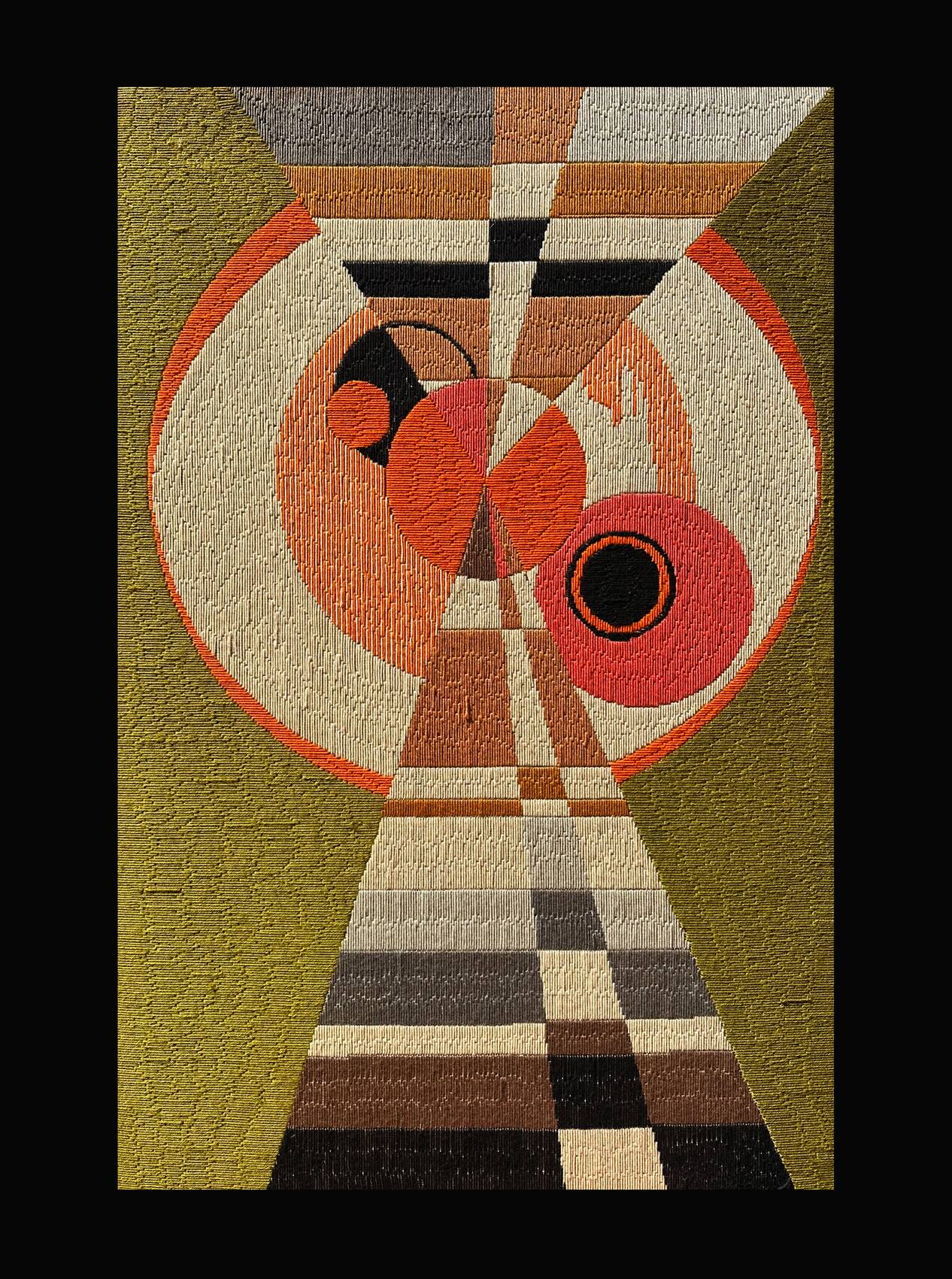 Large original kinetic tapestry OPart. France, 1970s