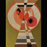 Grande tapisserie originale cinétique OPart. France, années 70