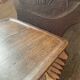 Chaise vintage à palabre en bois sculpté