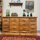 Antique oak hardware cabinet