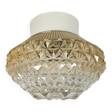 Herda Holland - lampe de plafond - géométrique - verre pressé - années 60