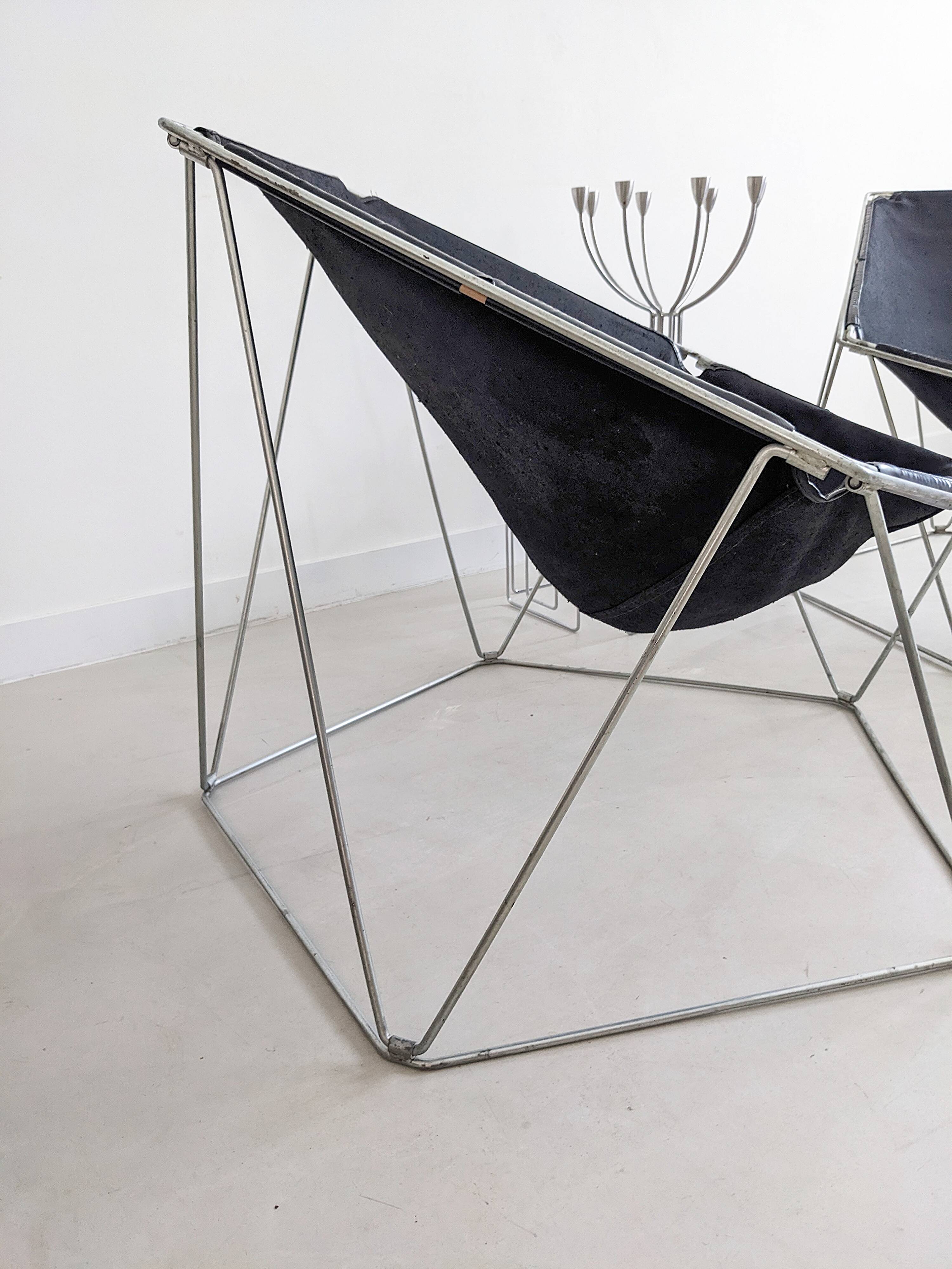 Set of 2 'Penta' Chairs by Jean-Paul Barry & Kim Moltzer for Bofinger 1960's