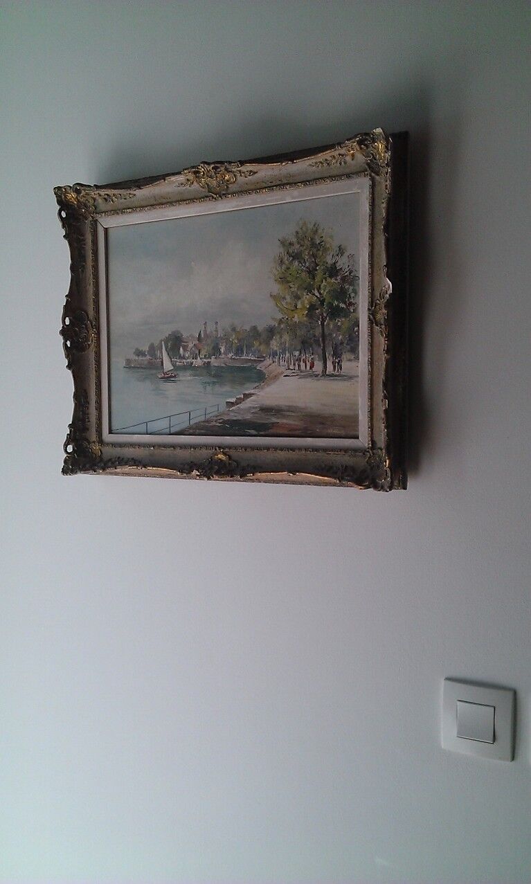 Oil on panel 30X40, lakeside walk