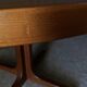 Table Baumann scandinave ronde 1970 rallonges a systeme 4 à 8 personnes