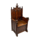 Neo-Gothic armchair in walnut, 19th century
