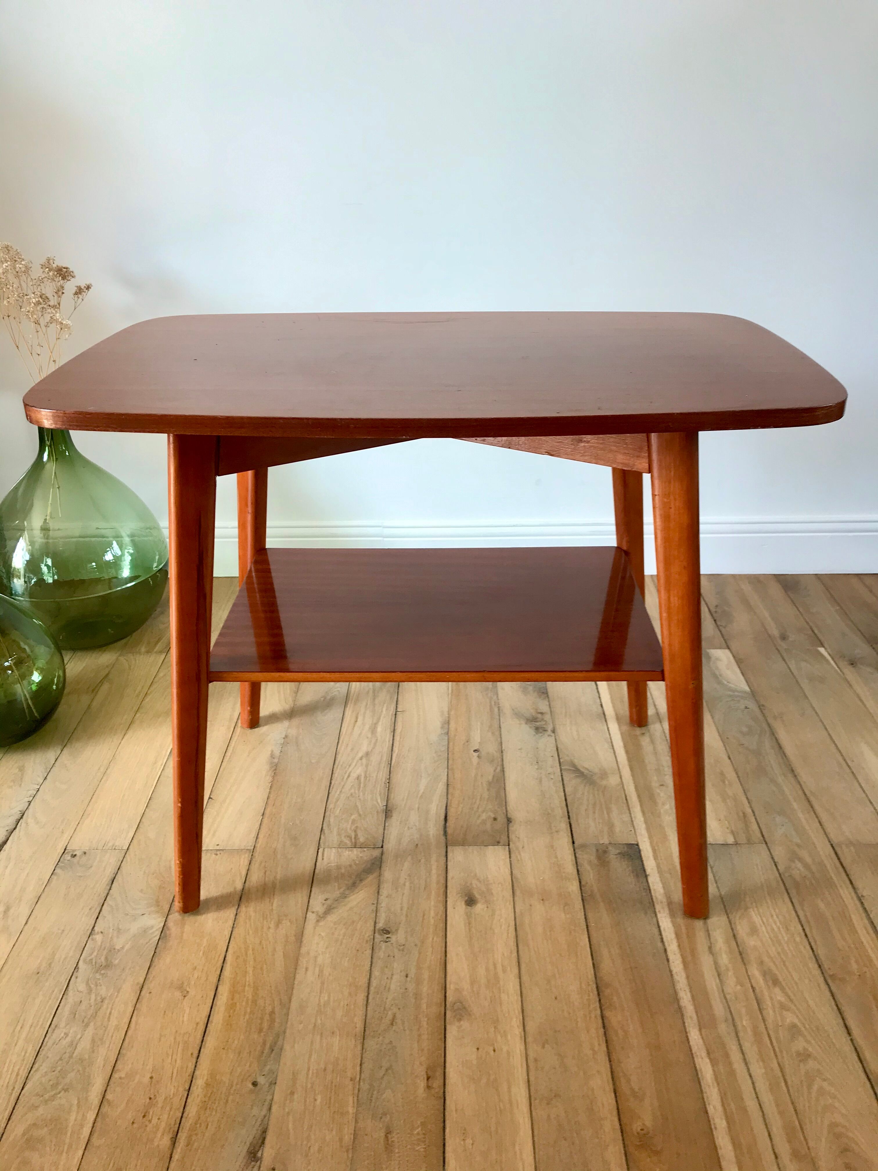 Table console in beech wood 50s