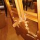 Easel in exotic carved wood, art nouveau style