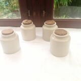 Set of 4 stoneware pots