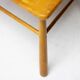 Danish organic armchair in solid birch, curved backrest, 1950s design.