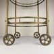 Vintage French brass bar cart, 1950s