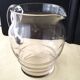 Jug, pitcher, glass water carafe with a frosted design 1.2 L