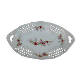Plat porcelaine décor floral