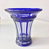 Signed Baccarat crystal overlay vase, 1940s