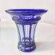 Baccarat crystal vase overlay, signed, 1940s.
