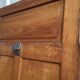 old sanitary door of the bank of France in oak