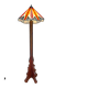 Lampe de sol Art Déco de l'École d'Amsterdam en vitrail