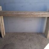 Brutalist console 148 cm old solid wood