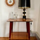 Vintage compass foot serving table 1950